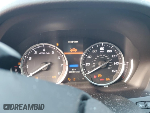 2017 Acura MDX Advance with VIN 5FRYD3H8XHB001445, listed as a Copart auction lot 60492425 with 139,450 mi miles and Salvage title. Bid and sale history available at DreamBid. Image 9.