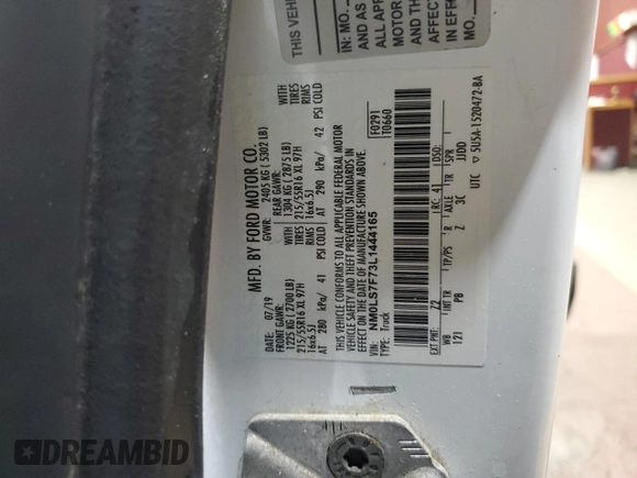 2020 Ford Transit Connect XLT z VIN NM0LS7F73L1444165, wystawiony jako Copart lot #56717445 z przebiegiem Nie podano mil oraz Czysty tytuł • Clean title. Historia ofert i sprzedaży dostępna na DreamBid. Obrazek 13.
