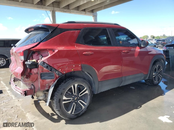 2021 Chevrolet TrailBlazer LT with VIN KL79MPS22MB087796, listed as a Copart auction lot 46404935 with 77,950 mi miles and Salvage Title. Bid and sale history available at carsss.com. Image 3.