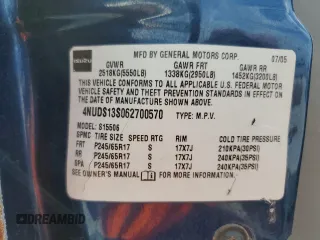 2006 Isuzu Ascender S z VIN 4NUDS13S062700570, wystawiony jako Copart lot #54920305 z przebiegiem 158 263 mil mil oraz Szkoda całkowita • Salvage title. Historia ofert i sprzedaży dostępna na DreamBid. Obrazek 13.