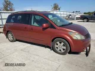 2004 Nissan Quest SL with VIN 5N1BV28U34N352071, listed as a Copart auction lot 74121254 with 0 mi miles and Salvage Title. Bid and sale history available at carsss.com. Image 4.