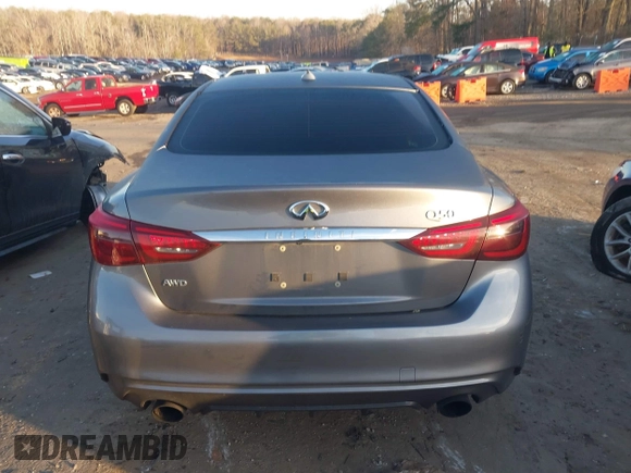 2018 Infiniti Q50 3.0t Luxe with VIN JN1EV7AR4JM432777, listed as a IAAI auction lot 41445123 with 98,621 mi miles. Bid and sale history available at carsss.com. Image 15.