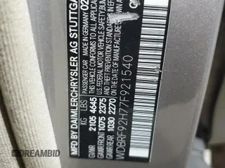 2007 Mercedes-Benz C 280 Luxury z VIN WDBRF92H77F921540, wystawiony jako Copart lot #54567995 z przebiegiem 71 075 mil mil oraz Szkoda całkowita • Salvage title. Historia ofert i sprzedaży dostępna na DreamBid. Obrazek 12.