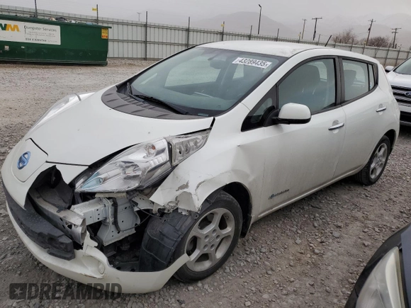 2015 Nissan LEAF SV with VIN 1N4AZ0CPXFC305179, listed as a Copart auction lot 48377205 with 101,476 mi miles and Salvage Title. Bid and sale history available at carsss.com. Image 1.