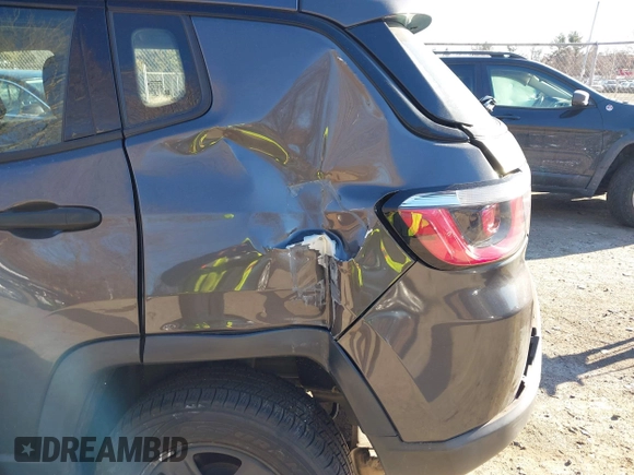 2018 Jeep Compass Sport with VIN 3C4NJDAB5JT480194, listed as a IAAI auction lot 41335645 with 93,640 mi miles and . Bid and sale history available at DreamBid. Image 6.