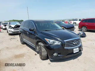 2013 Infiniti JX35 z VIN 5N1AL0MM6DC336390, wystawiony jako IAAI lot #41986681 z przebiegiem 170 600 mil mil oraz . Historia ofert i sprzedaży dostępna na DreamBid. Obrazek 1.