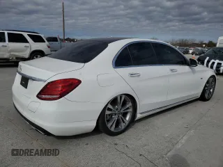 2017 Mercedes-Benz C 350e with VIN 55SWF4HB6HU214606, listed as a Copart auction lot 42625235 with 47,499 mi miles and Salvage Title. Bid and sale history available at DreamBid. Image 3.