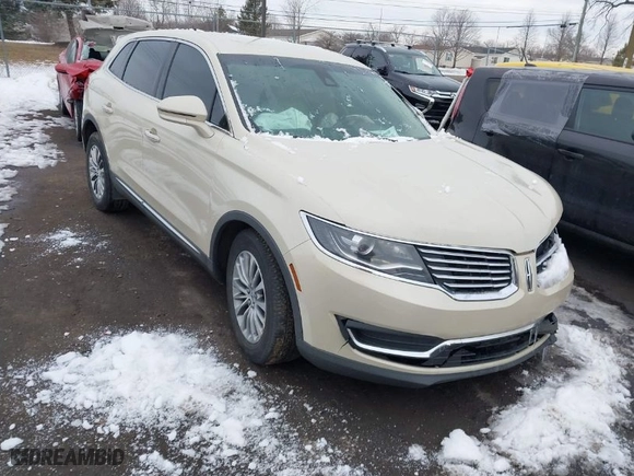 2016 Lincoln MKX Select with VIN 2LMTJ8KR0GBL38074, listed as a IAAI auction lot 41635344 with 96,239 mi miles. Bid and sale history available at carsss.com. Image 1.