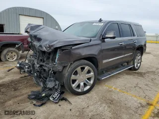2017 Cadillac Escalade Premium Luxury with VIN 1GYS4CKJ0HR349052, listed as a Copart auction lot 42430434 with 44,598 mi miles and Salvage Title. Bid and sale history available at carsss.com. Image 1.