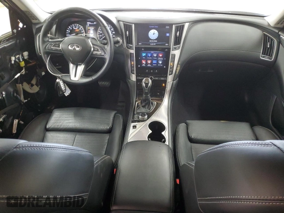 2019 Infiniti Q50 Luxe with VIN JN1EV7AR9KM591571, listed as a Copart auction lot 61782675 with 38,544 mi miles and Salvage title. Bid and sale history available at DreamBid. Image 8.