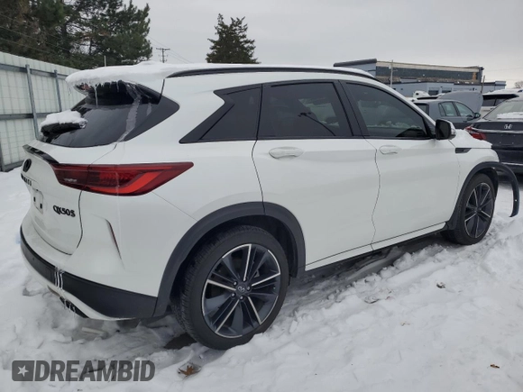 2023 Infiniti QX50 Sport with VIN 3PCAJ5FB0PF111649, listed as a Copart auction lot 87419134 with 21,612 mi miles and Salvage Title. Bid and sale history available at DreamBid. Image 3.