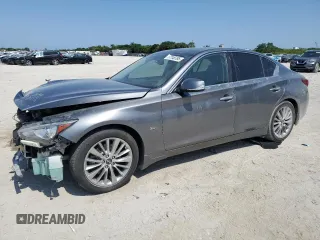 2020 Infiniti Q50 Luxe z VIN JN1EV7AP2LM203614, wystawiony jako Copart lot #57346785 z przebiegiem 62 659 mil mil oraz Nie do naprawy • Non repairable. Historia ofert i sprzedaży dostępna na DreamBid. Obrazek 1.