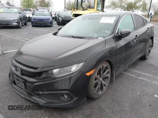 2020 Honda Civic Sedan Sport with VIN 2HGFC2F85LH592247, listed as a IAAI auction lot 41232287 with 77,624 mi miles. Bid and sale history available at carsss.com. Image 2.
