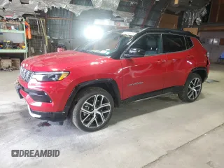 2024 Jeep Compass Limited with VIN 3C4NJDCNXRT158976, listed as a Copart auction lot 53246675 with 1,533 mi miles and Salvage title. Bid and sale history available at DreamBid. Image 1.
