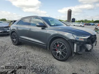 2021 Audi Q8 Prestige with VIN WA1FVAF16MD039587, listed as a Copart auction lot 56030345 with 66,976 mi miles and Salvage title. Bid and sale history available at DreamBid. Image 4.