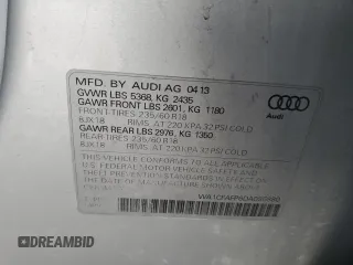2013 Audi Q5 Premium with VIN WA1CFAFP6DA085880, listed as a Copart auction lot 42168855 with 132,310 mi miles and Salvage Title. Bid and sale history available at carsss.com. Image 13.