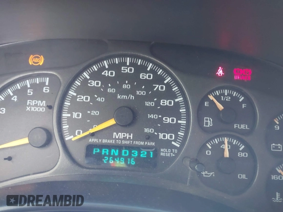 2001 Chevrolet Tahoe LT with VIN 1GNEK13T51R116634, listed as a IAAI auction lot 42106345 with 264,916 mi miles. Bid and sale history available at carsss.com. Image 6.