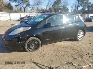 2015 Nissan LEAF S with VIN 1N4AZ0CP6FC332542, listed as a Copart auction lot 88850955 with 47,921 mi miles and Salvage Title. Bid and sale history available at carsss.com. Image 1.
