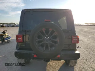 2021 Jeep Wrangler Unlimited Sahara High Altitude with VIN 1C4HJXEM0MW669053, listed as a Copart auction lot 77032134 with 41,133 mi miles and Salvage title. Bid and sale history available at DreamBid. Image 6.