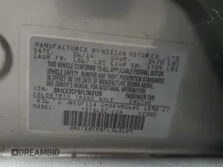 2015 Nissan Note SR с VIN 3N1CE2CP8FL363129, выставлен на аукционе Copart как лот 66398185 с пробегом 124 426 миль миль и Списание • Salvage title. История ставок и продаж доступна на DreamBid. Изображение 12.