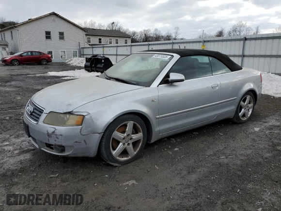 2003 Audi A4 3.0L with VIN WAUAT48H93K014420, listed as a Copart auction lot 43073325 with 98,421 mi miles and Salvage title. Bid and sale history available at DreamBid. Image 1.