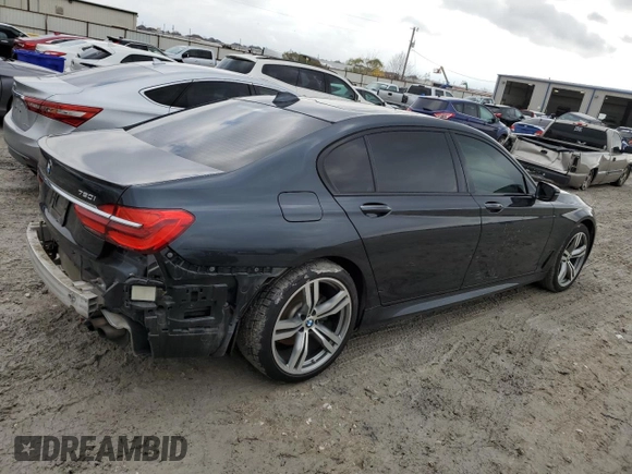 2018 BMW 7 Series 750i with VIN WBA7F0C55JGM23795, listed as a Copart auction lot 81168143 with 114,285 mi miles and Salvage Title. Bid and sale history available at carsss.com. Image 3.