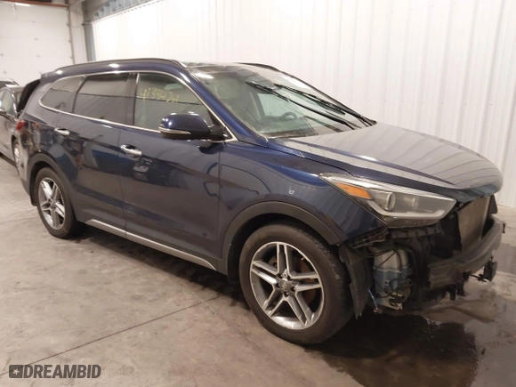 2017 Hyundai Santa Fe Limited Ultimate with VIN KM8SRDHF6HU206583, listed as a IAAI auction lot 41344261 with 167,766 mi miles. Bid and sale history available at carsss.com. Image 1.