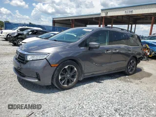 2022 Honda Odyssey Elite with VIN 5FNRL6H97NB015463, listed as a Copart auction lot 61739595 with 56,772 mi miles and Salvage title. Bid and sale history available at DreamBid. Image 1.