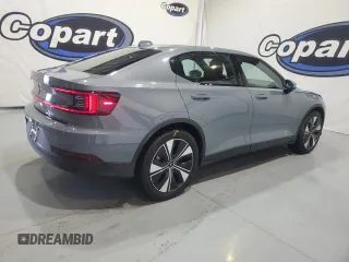 2023 Polestar 2 with VIN YSMEG3KA9PL161968, listed as a Copart auction lot 82687394 with 58,125 mi miles and Clean Title. Bid and sale history available at carsss.com. Image 3.