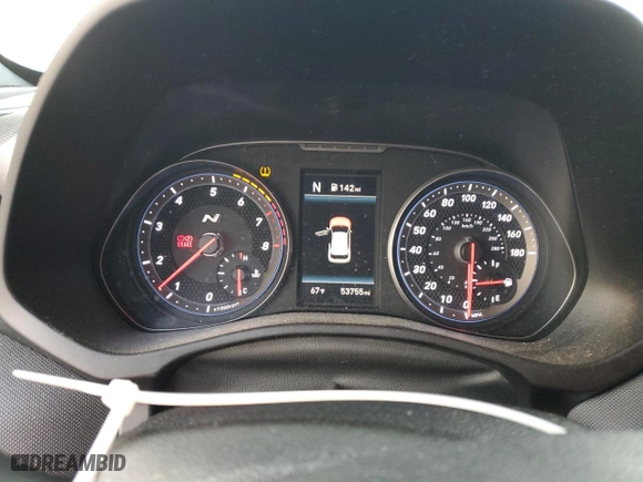 2020 Hyundai Veloster N with VIN KMHT36AH7LU003899, listed as a Copart auction lot 75538504 with 53,755 mi miles and Salvage Title. Bid and sale history available at carsss.com. Image 9.