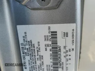 2020 Ford Fusion SEL with VIN 3FA6P0CD9LR130647, listed as a Copart auction lot 50455575 with 94,659 mi miles and Salvage title. Bid and sale history available at DreamBid. Image 12.