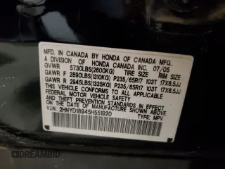 2005 Acura MDX Touring with VIN 2HNYD18945H551920, listed as a Copart auction lot 71288794 with 127,947 mi miles and Salvage Title. Bid and sale history available at carsss.com. Image 13.