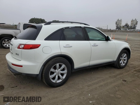 2004 Infiniti FX35 with VIN JNRAS08U64X107105, listed as a Copart auction lot 73532564 with 222,213 mi miles and Salvage Title. Bid and sale history available at carsss.com. Image 3.