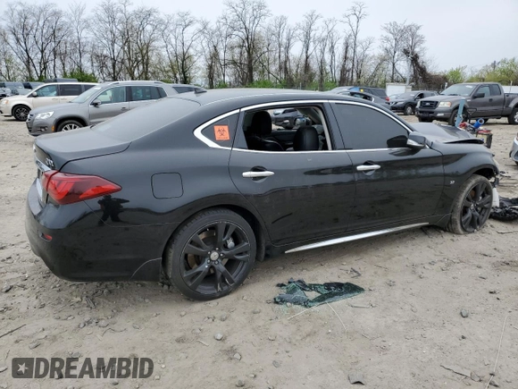 2016 Infiniti Q70 with VIN JN1BY1PR5GM720394, listed as a Copart auction lot 52748025 with Not provided miles and Salvage title. Bid and sale history available at DreamBid. Image 3.