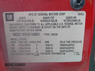 2004 Chevrolet Silverado 1500 LS with VIN 1GCEC14V54Z144251, listed as a IAAI auction lot 41850249 with 330,228 mi miles. Bid and sale history available at carsss.com. Image 9.