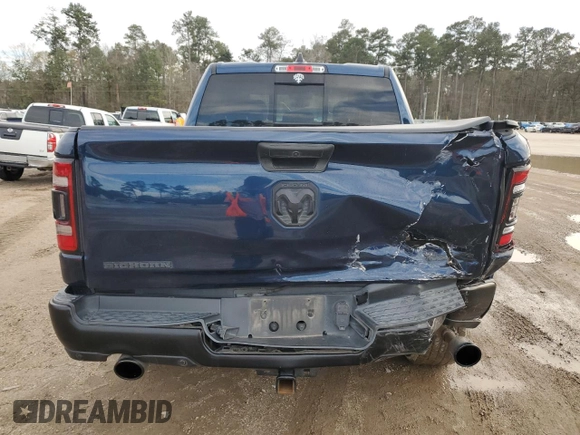 2020 Ram 1500 Big Horn with VIN 1C6SRFFT4LN409233, listed as a Copart auction lot 43318435 with 137,538 mi miles and Salvage Title. Bid and sale history available at carsss.com. Image 6.