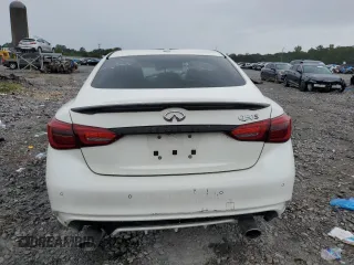 2021 Infiniti Q50 Red Sport 400 with VIN JN1FV7DP5MM850722, listed as a Copart auction lot 74550254 with Not provided miles and Salvage title. Bid and sale history available at DreamBid. Image 6.