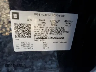 2021 GMC Acadia Denali with VIN 1GKKNXLS2MZ167658, listed as a Copart auction lot 48554425 with 92,317 mi miles and Salvage title. Bid and sale history available at DreamBid. Image 13.