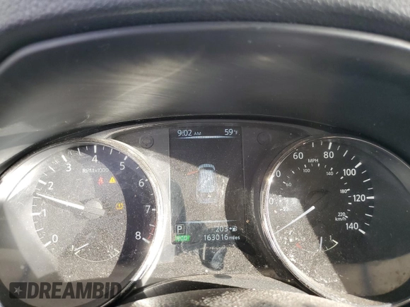 2017 Nissan Rogue SV with VIN KNMAT2MT5HP510648, listed as a Copart auction lot 44515485 with 163,016 mi miles and Salvage title. Bid and sale history available at DreamBid. Image 9.