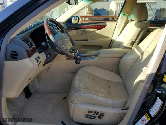 2007 Lexus LS 460 with VIN JTHBL46F775032037, listed as a Copart auction lot 86221114 with 159,895 mi miles and Salvage Title. Bid and sale history available at carsss.com. Image 7.