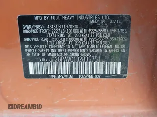 2013 Subaru Crosstrek Premium с VIN JF2GPAVC1D2835751, выставлен на аукционе IAAI как лот 40911091 с пробегом 104 066 миль миль и . История ставок и продаж доступна на DreamBid. Изображение 9.
