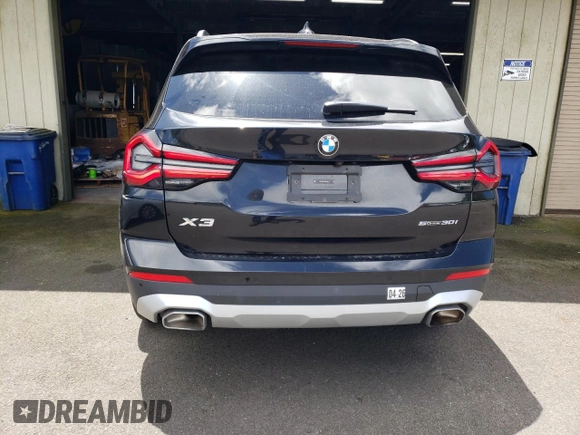 2024 BMW X3 sDrive30i with VIN 5UX43DP01R9V52605, listed as a Copart auction lot 52757335 with 20,403 mi miles and Clean Title. Bid and sale history available at DreamBid. Image 6.