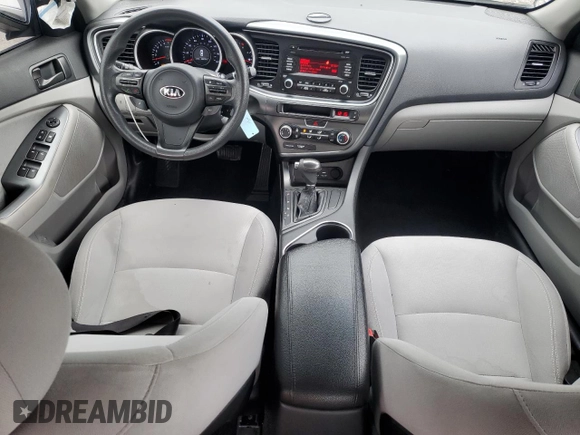 2015 Kia Optima LX with VIN 5XXGM4A71FG440354, listed as a Copart auction lot 55690795 with 90,895 mi miles and Salvage title. Bid and sale history available at DreamBid. Image 8.