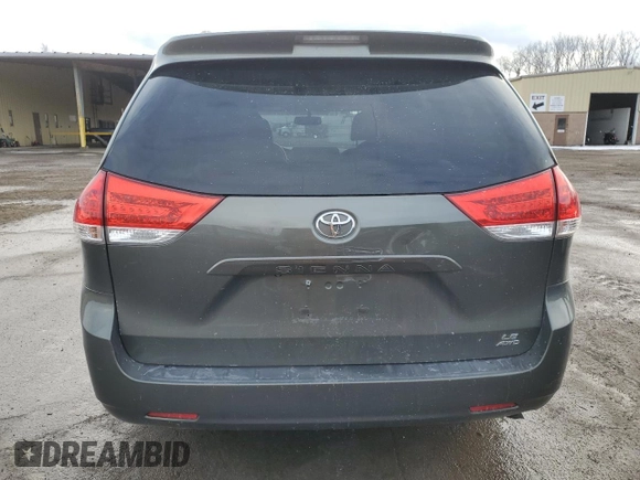 2012 Toyota Sienna LE with VIN 5TDJK3DC8CS033415, listed as a Copart auction lot 89263775 with 221,568 mi miles and Salvage Title. Bid and sale history available at carsss.com. Image 6.