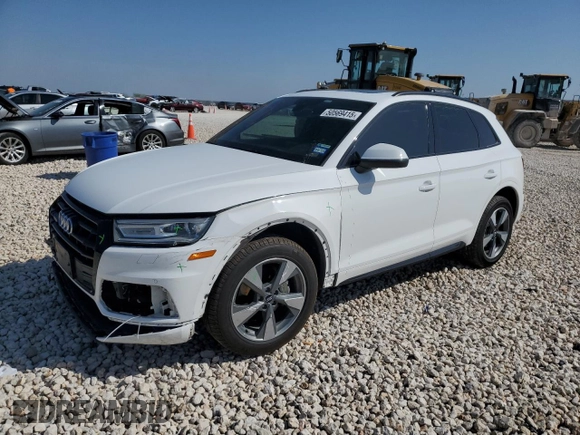 2020 Audi Q5 Premium z VIN WA1ANAFYXL2108850, wystawiony jako Copart lot #50569415 z przebiegiem 46 362 mil mil oraz Szkoda całkowita • Salvage title. Historia ofert i sprzedaży dostępna na DreamBid. Obrazek 1.