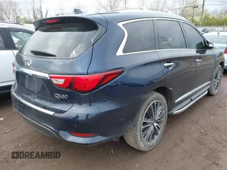 2017 Infiniti QX60 with VIN 5N1DL0MM6HC517010, listed as a IAAI auction lot 41998428 with 90,996 mi miles and . Bid and sale history available at DreamBid. Image 4.