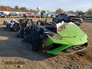 2021 Lamborghini Huracan z VIN ZHWUT5ZF9MLA17679, wystawiony jako Copart lot #65164661 z przebiegiem Nie podano mil oraz Szkoda całkowita • Salvage title. Historia ofert i sprzedaży dostępna na DreamBid. Obrazek 1.