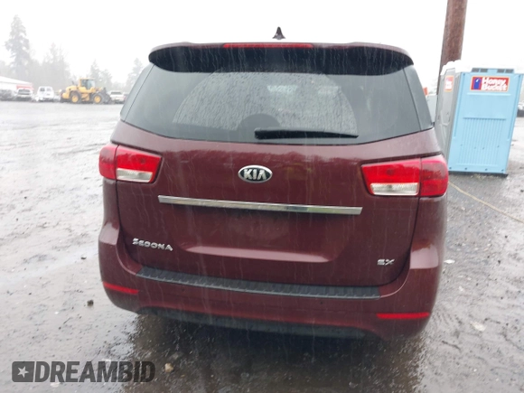 2015 Kia Sedona EX with VIN KNDMC5C17F6025686, listed as a IAAI auction lot 42020341 with 86,267 mi miles. Bid and sale history available at carsss.com. Image 16.