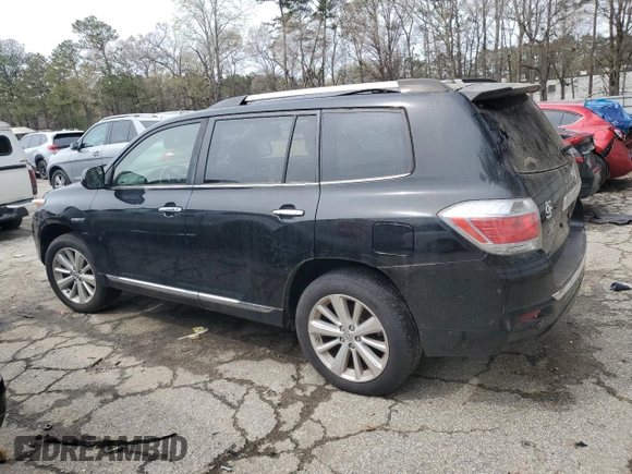 2012 Toyota Highlander Hybrid Limited with VIN JTEDC3EH2C2009148, listed as a Copart auction lot 49778395 with 0 mi miles and Clean Title. Bid and sale history available at carsss.com. Image 2.