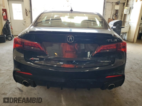 2020 Acura TLX w/A-Spec Pkg with VIN 19UUB3F66LA002442, listed as a Copart auction lot 57103055 with 92,005 mi miles and Salvage title. Bid and sale history available at DreamBid. Image 6.